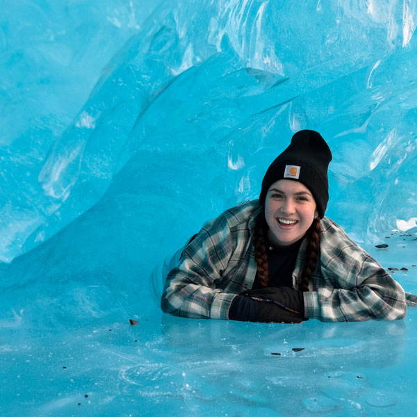 PWSC student on the Valdez Glacier in Alaska