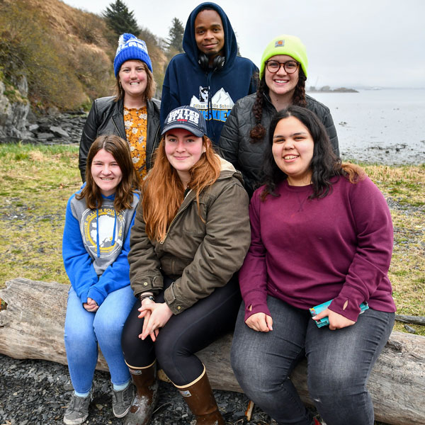 Group of PWSC students in Valdez, Alaska