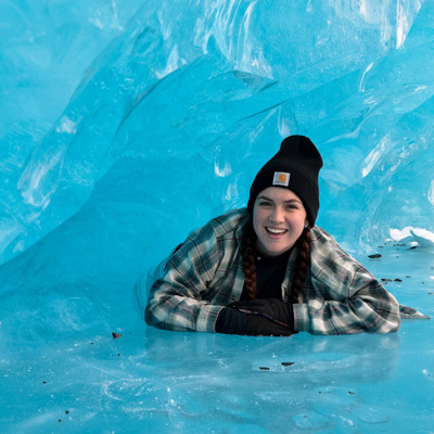 PWSC student at the Valdez Glacier in Alaska