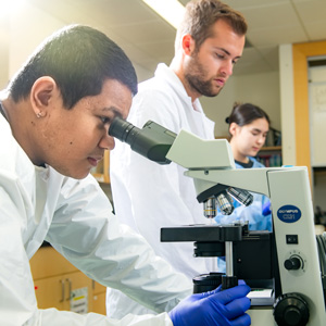 students in the science lab