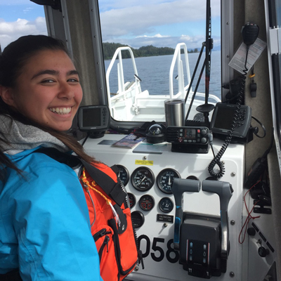 Chyna on the job at Pangaea Kayak Guides