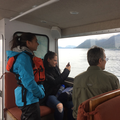 Chyna assisting with a tour at Prince William Sound