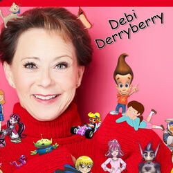 picture of Debi surrounded by cartoon characters