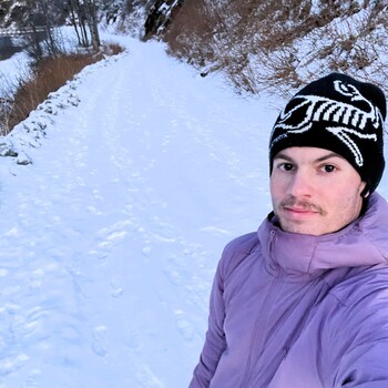 Student getting ready to go for a run.