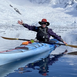 Man in kayak.