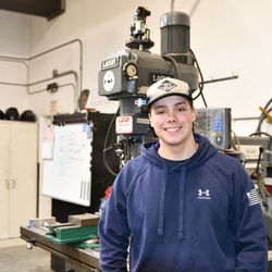 Student in millwright class. 