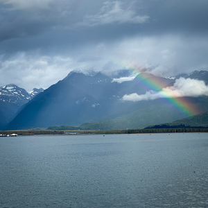 Rainbow in horizon. 